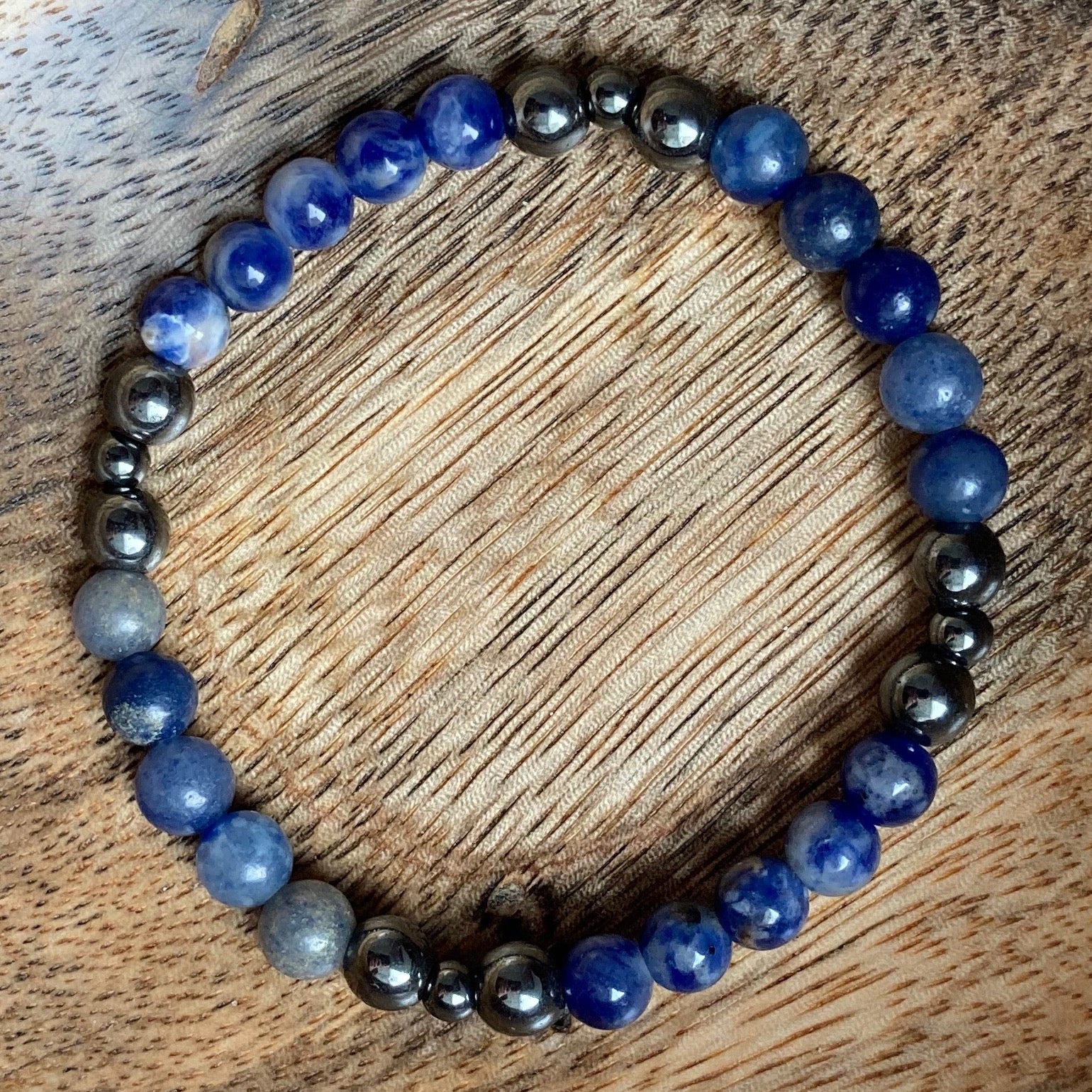 hematite | blue aventurine | sodalite