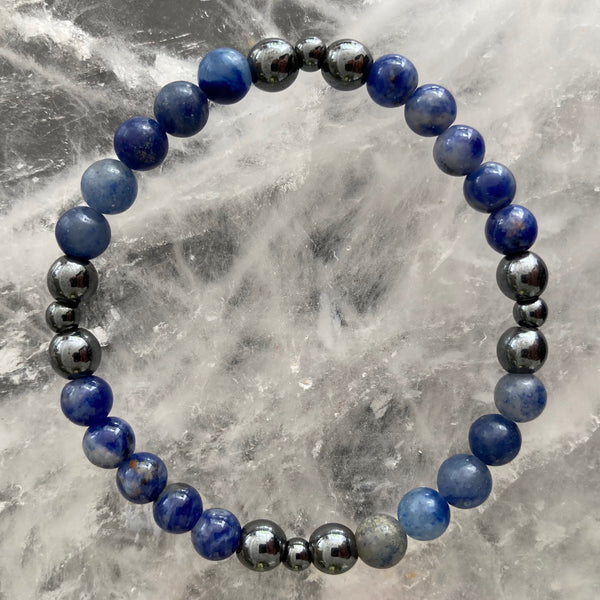 hematite | blue aventurine | sodalite