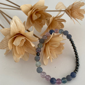 hematite | fluorite | blue aventurine