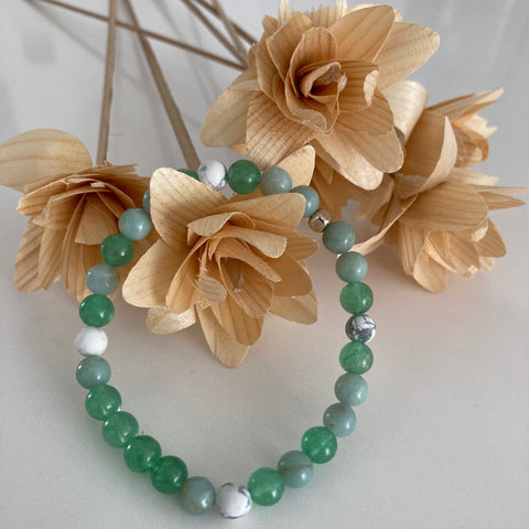 amazonite | green aventurine | howlite