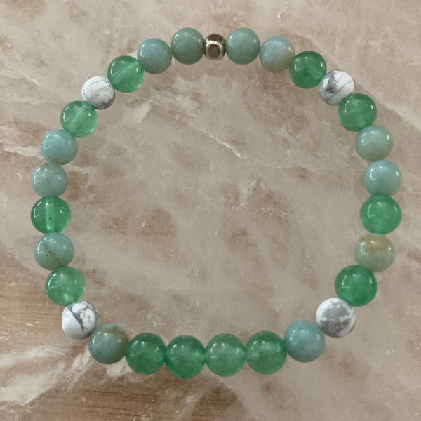 amazonite | green aventurine | howlite