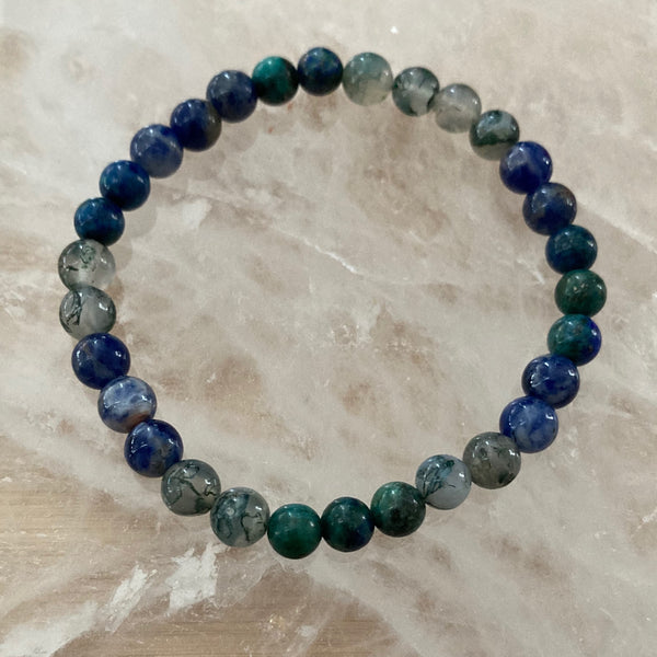 azurite | moss agate | sodalite